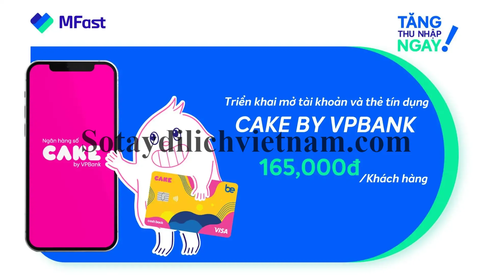 Cách mở tài khoản ngân hàng và thẻ tín dụng qua Cake